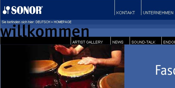 Sonor Official Page (deutsch)